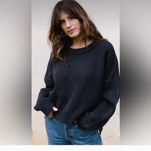 Tradlands Cozy Black Shelter 100% Cotton Knit Sweater Size 2X